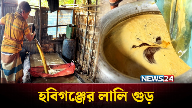 রং ব্যবহার না করেই তৈরি হবিগঞ্জের লালি গুড় | Lali Gur | Habiganj | NEWS24