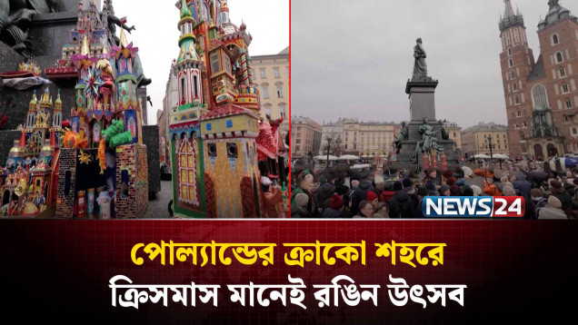 পোল্যান্ডে রঙিন প্রাসাদে যিশুর জন্মদৃশ্য তৈরি | NEWS24