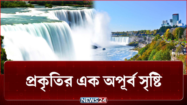 গর্জন তুলে আছড়ে পড়ছে বিশাল জলরাশি, যেন এক অপূর্ব সৃষ্টি | Niagara Falls | NEWS24