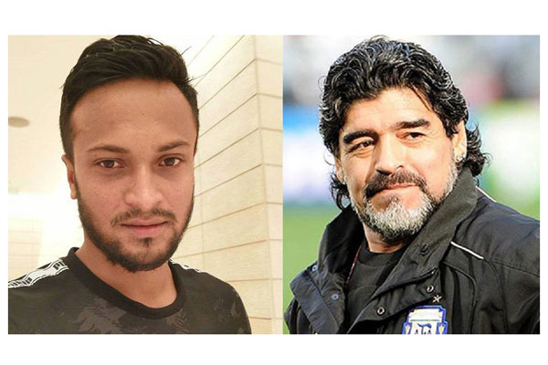 ম্যারাডোনার মৃত্যুতে সাকিবের আবেগঘন স্ট্যাটাস