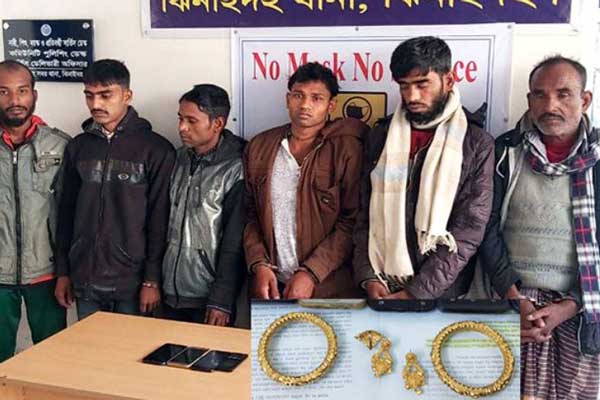 ঝিনাইদহে ৬ ডাকাত গ্রেপ্তার