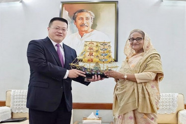 নির্বাচনে জয়লাভ করায় প্রধানমন্ত্রীকে চীনের অভিনন্দন 