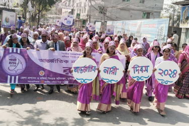 মুন্সীগঞ্জে আন্তর্জাতিক নারী দিবসে বর্ণাঢ্য শোভাযাত্রা