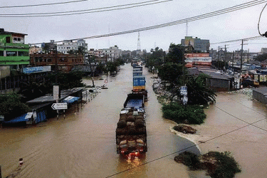 পানির নিচে ঢাকা-চট্টগ্রাম মহাসড়ক 