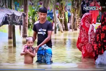 নানামুখী সংকটে লক্ষ্মীপুর আশ্রয়কেন্দ্রের বানভাসিরা 