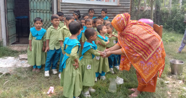 ক্ষেতলাল বসুন্ধরা শুভসংঘ স্কুলে বিশ্ব হাত ধোয়া দিবস পালিত