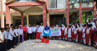 বসুন্ধরা শুভসংঘের আয়োজনে শিক্ষার্থীদের হাত ধোয়া অভ্যাসকরণ