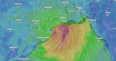 ওড়িশায় আঘাত হেনেছে ‘দানা’, চলছে ঝোড়ো হাওয়া ও তাণ্ডব