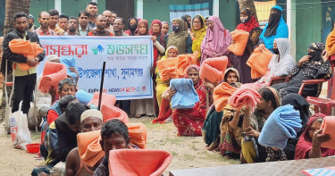 সুনামগঞ্জের জামালগঞ্জে বসুন্ধরা শুভসংঘের শীতবস্ত্র বিতরণ