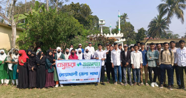 শিশুদের পানিতে পড়া রোধে শিক্ষার্থীদের সাথে সচেতনামূলক গণসংযোগ নোয়াখালী জেলা শুভসংঘের