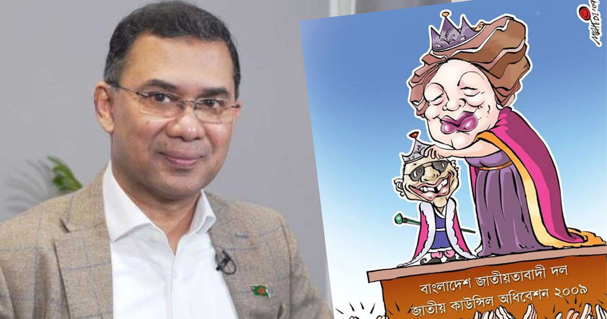 কার্টুন শেয়ার করে গণমাধ্যমের স্বাধীনতা চাইলেন তারেক রহমান