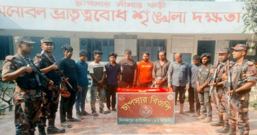 সীমান্তে ভারত থেকে অনুপ্রবেশের সময় আটক ১০: বিজিবি