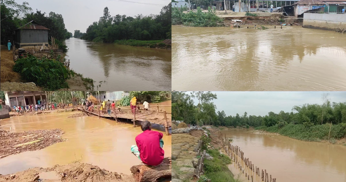 শেরপুরে নদ-নদীর পানি বৃদ্ধি, আকস্মিক বন্যার শঙ্কা