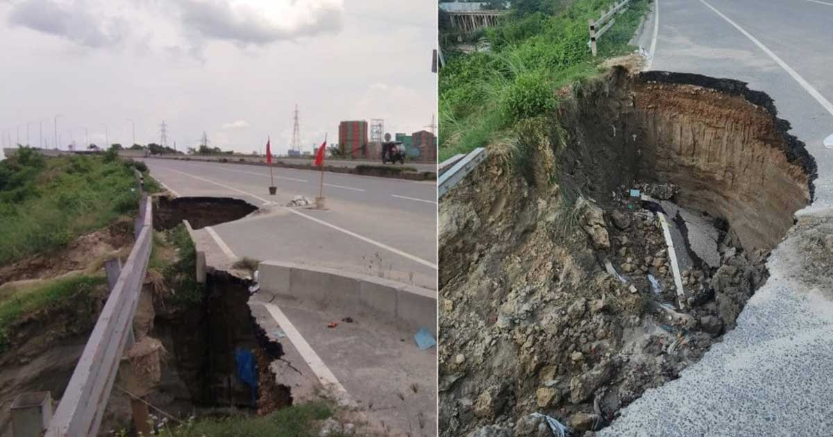 ভেঙে গেল ৬০৯ কোটি টাকায় নির্মিত সেতুর সংযোগ সড়ক