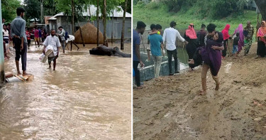 শেরপুরে নদ-নদীর পানি বেড়ে আকস্মিক বন্যার শঙ্কা