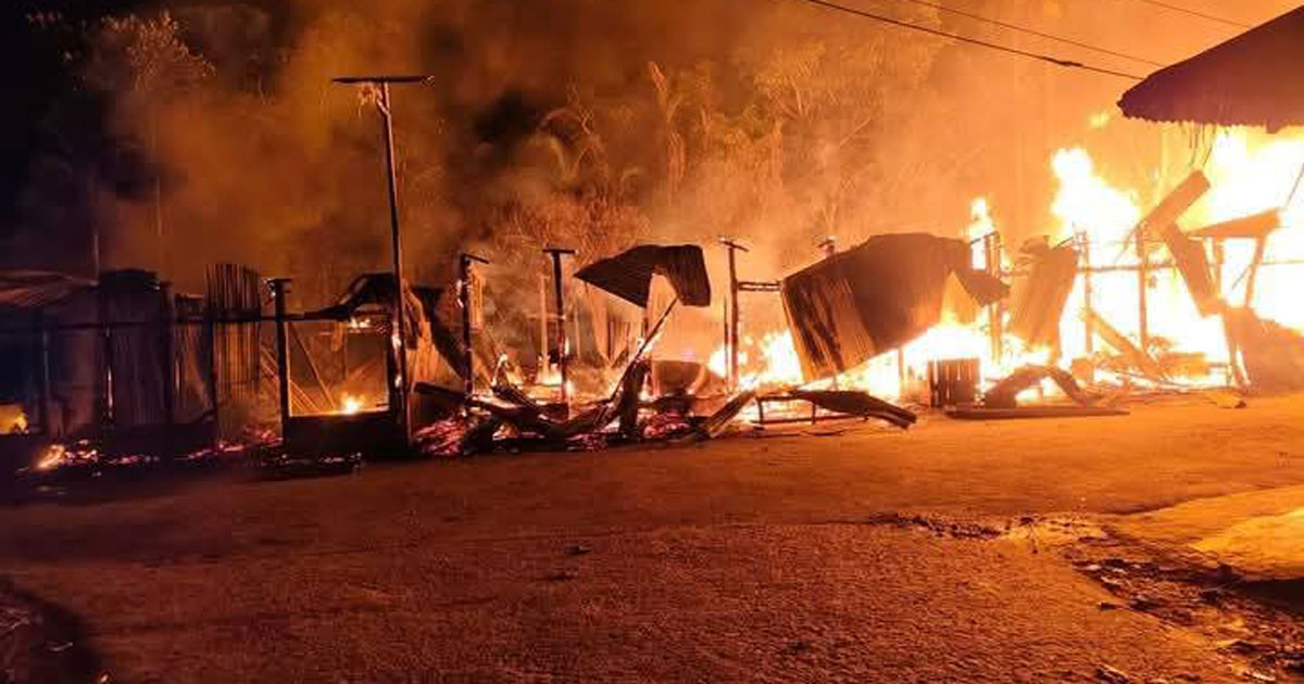 রাঙামাটির বাঘাইছড়িতে আগুনে ৩০ দোকান ও ঘর পুড়ে ছাই