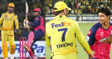 ধোনির পা ছুঁয়ে প্রশংসায় ভাসছেন সূর্যবংশী