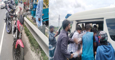 এক্সপ্রেসওয়েতে মোটরসাইকেল দুর্ঘটনায় স্ত্রী নিহত, স্বামী আহত