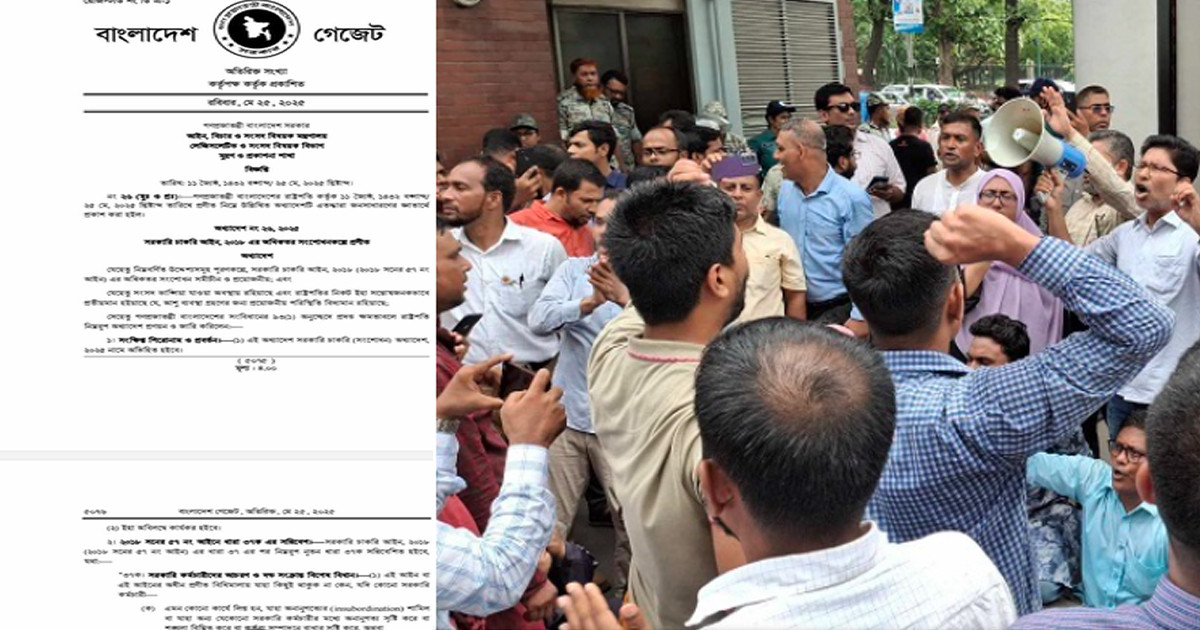 ৪ অপরাধে চাকরিচ্যুতির বিধান রেখে সরকারি চাকরি অধ্যাদেশ জারি