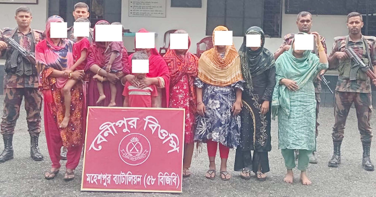 সীমান্তে ১০ নারী-শিশুকে ধরে পুশইন করলো বিএসএফ