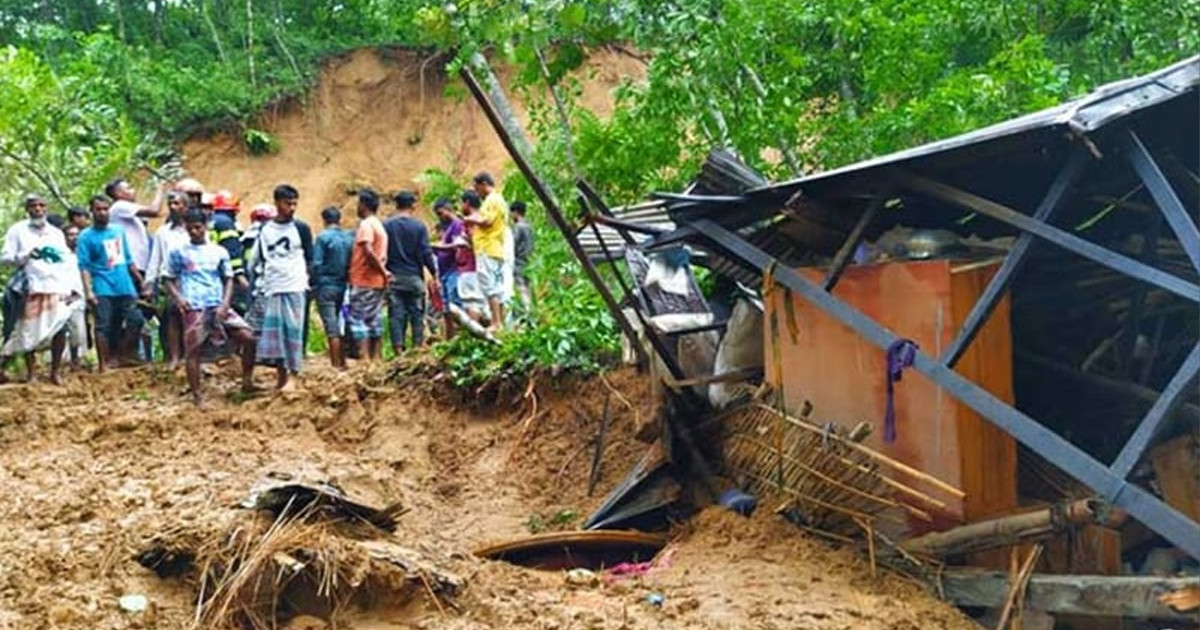 সিলেটে টিলাধসে একই পরিবারের তিনজনের মৃত্যু, নিখোঁজ এক