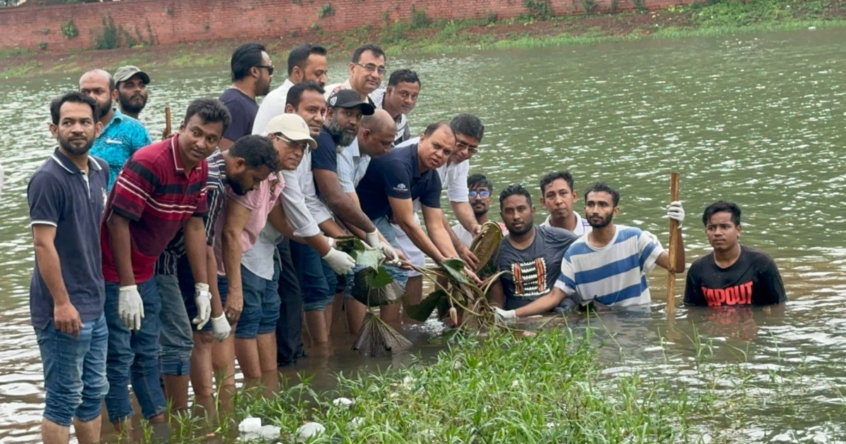 জিয়া উদ্যানের লেকে ‘শাপলা ফুল’ রোপণ করলো ‘আমরা বিএনপি পরিবার’