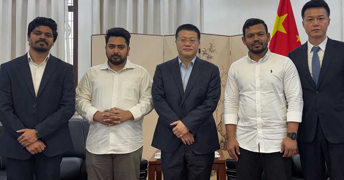 চীনা রাষ্ট্রদূতের সঙ্গে বৈঠক শেষে যা বললেন নাহিদ ইসলাম