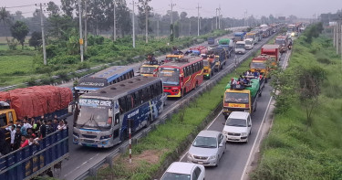 ঢাকা-টাঙ্গাইল মহাসড়কে ২৩ কিলোমিটার যানজট, ভোগান্তি চরমে
