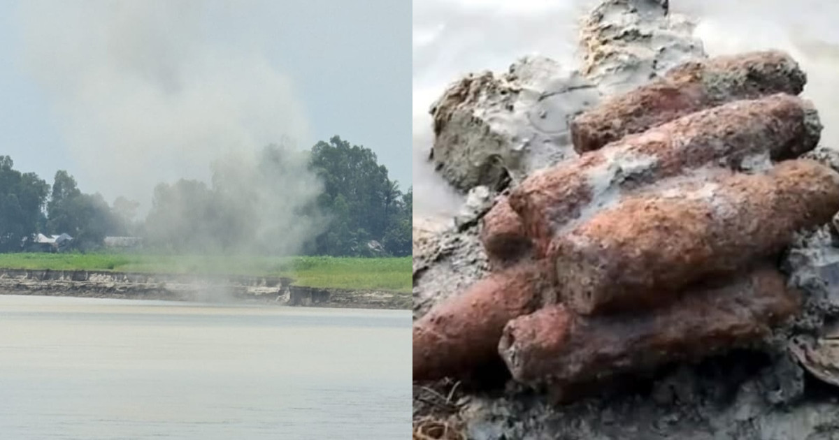 যমুনায় বিস্ফোরিত মর্টার শেলগুলো মুক্তিযুদ্ধের সময়ের