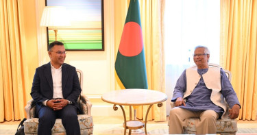 বৈঠকে বসেছেন ড. ইউনূস-তারেক রহমান