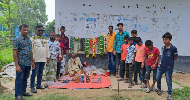 বৃদ্ধ করিম প্রামাণিকের পাশে বসুন্ধরা শুভসংঘ