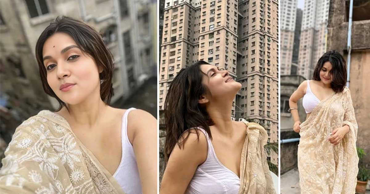 শাড়ি পরে ভাইরাল সেই ছবিগুলো নিয়ে যা জানা গেল