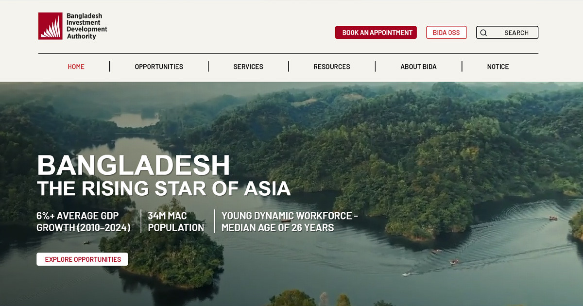 বিনিয়োগকারী-বান্ধব নতুন ওয়েবসাইট চালু করলো বিডা