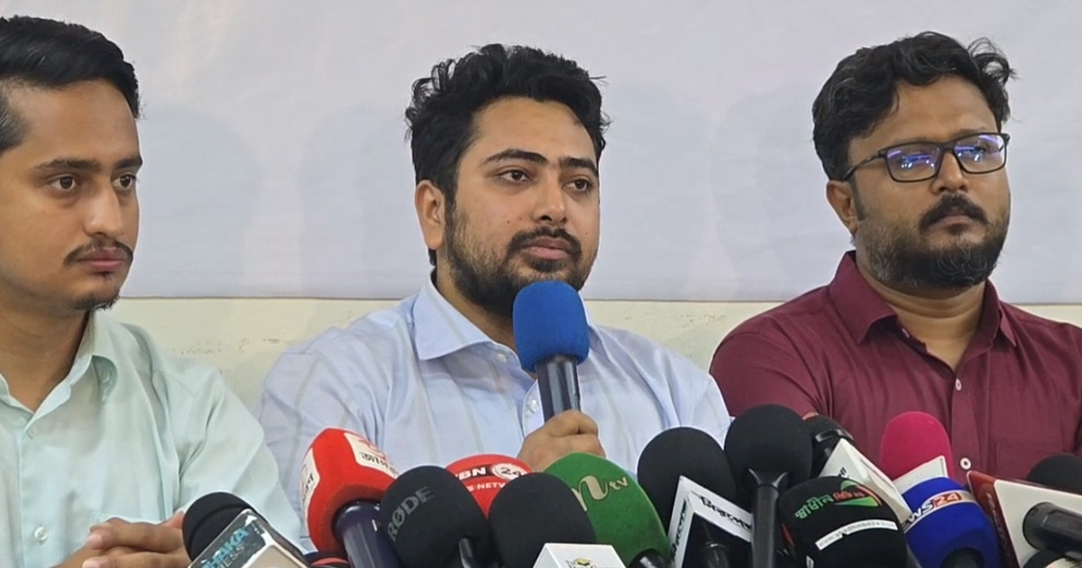 জুলাই ঘোষণাপত্র দিতে সরকার ব্যর্থ, তাই আমরাই দেবো: নাহিদ ইসলাম