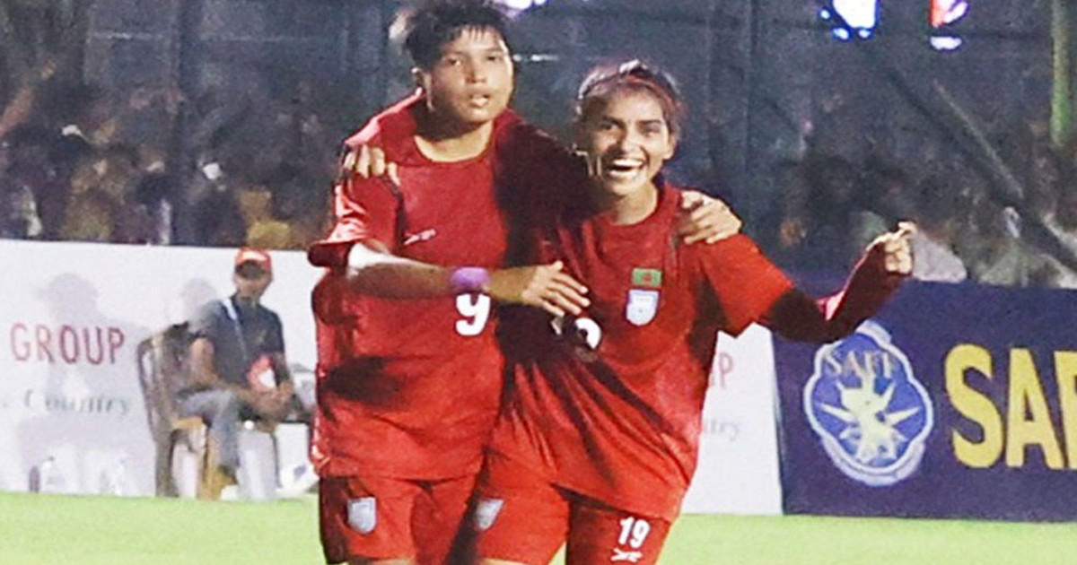 তৃষ্ণার জোড়া গোল, টানা চতুর্থ জয় পেল বাংলাদেশ