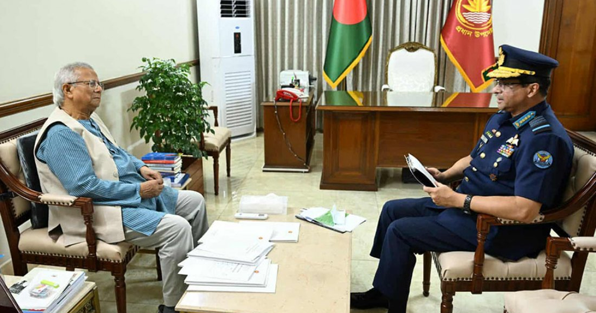 প্রধান উপদেষ্টার সঙ্গে বিমানবাহিনী প্রধানের সাক্ষাৎ