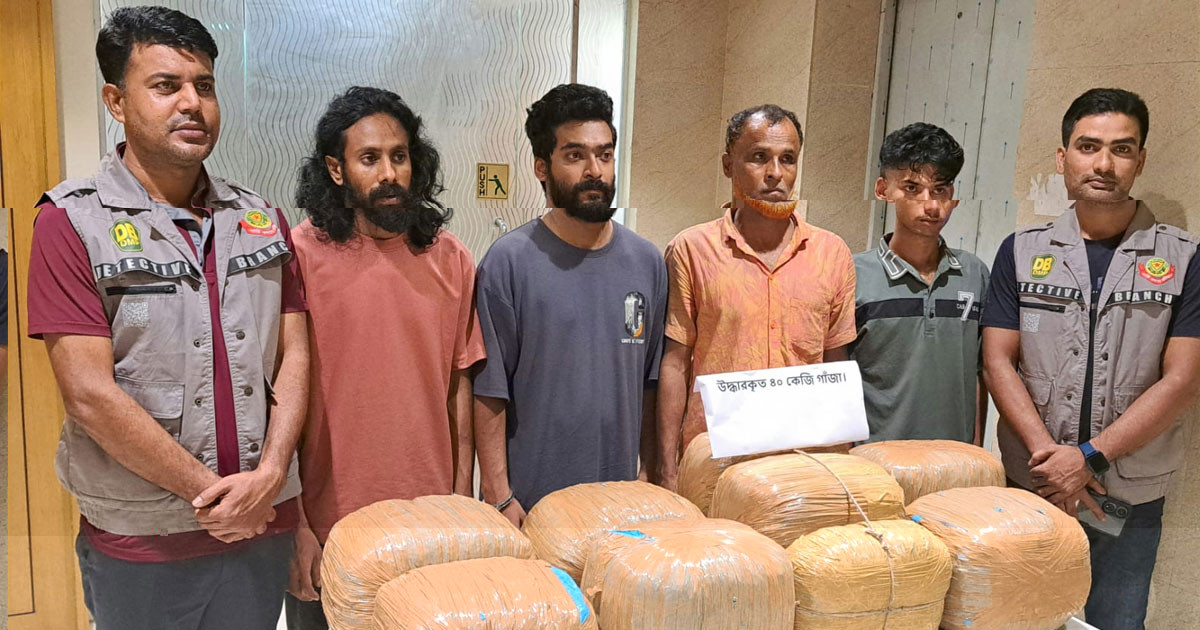 পৃথক অভিযানে ৬০ কেজি গাঁজাসহ ৬ কারবারি গ্রেপ্তার