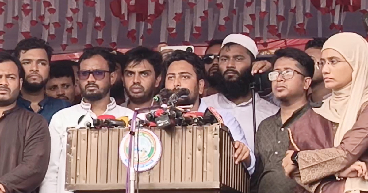 গণ-অভ্যুত্থান না হলে আপনারা নির্বাচনের স্বপ্নই দেখতে পারতেন না: নাহিদ