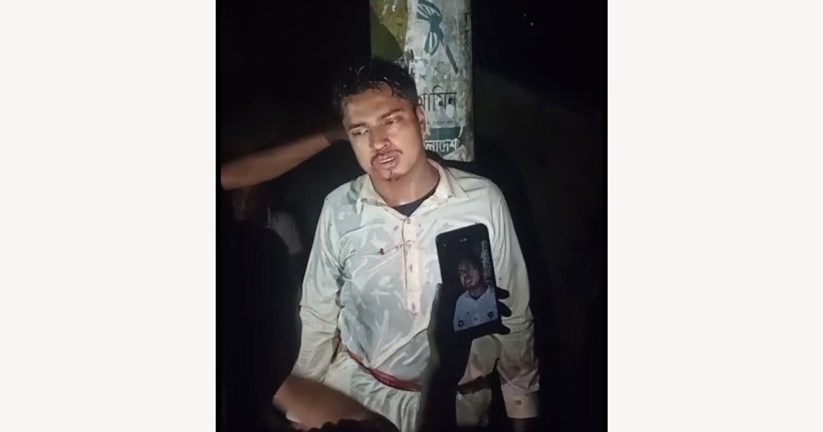 মাজারে ঢিল ছোঁড়ার অভিযোগে মানসিক ভারসাম্যহীন তরুণকে খুঁটিতে বেঁধে মারধর