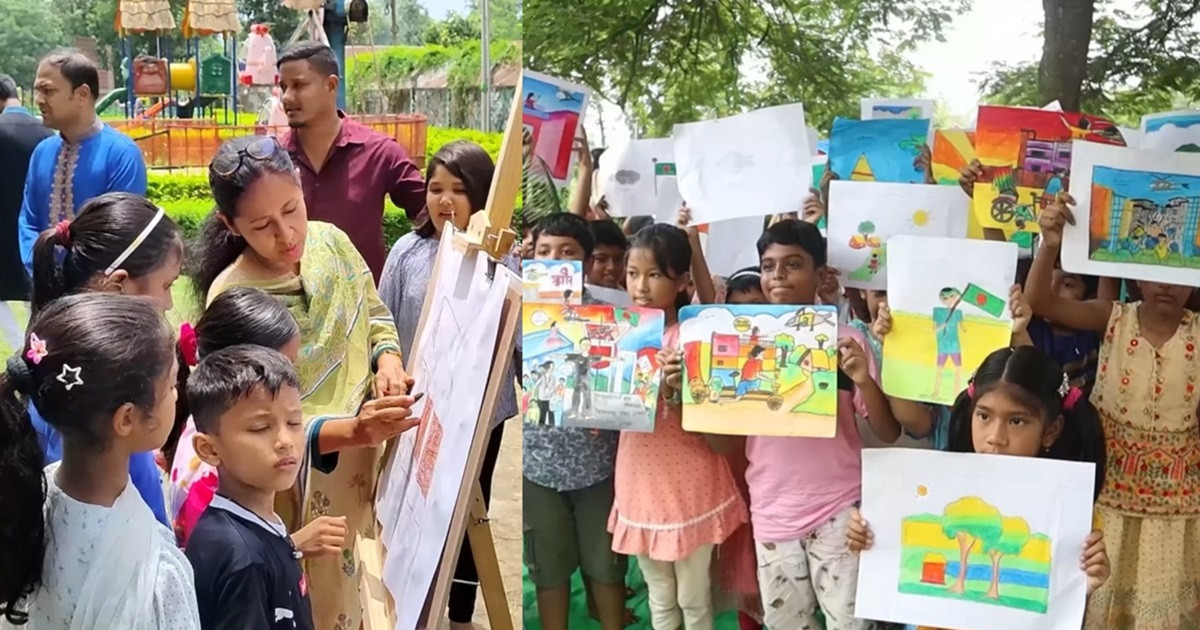 জুলাই যোদ্ধাদের স্মরণে ঠাকুরগাঁওয়ে চিত্রাঙ্কন প্রতিযোগিতা