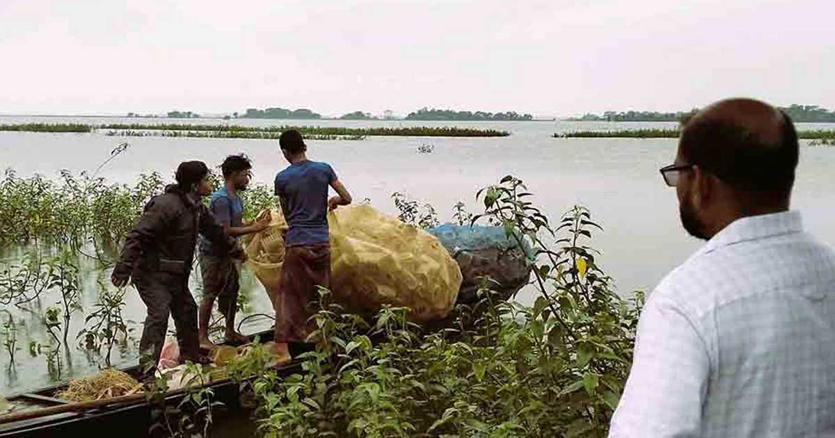 টাঙ্গুয়ার হাওড়ে মাছ শিকারের ২ হাজার চাঁই জব্দ
