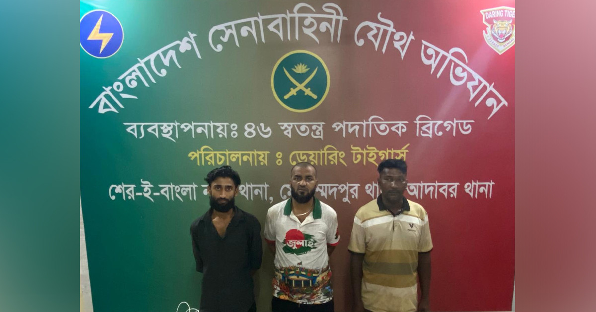 জেনেভা ক্যাম্প থেকে চিহ্নিত মাদক কারবারি নাসিমসহ গ্রেপ্তার ৩