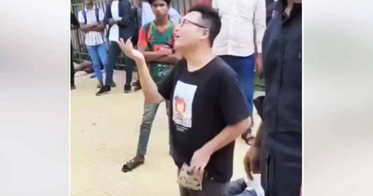 রাজধানীতে চীনা নাগরিকের আকুতির দৃশ্য ভাইরাল, যা জানাল পুলিশ