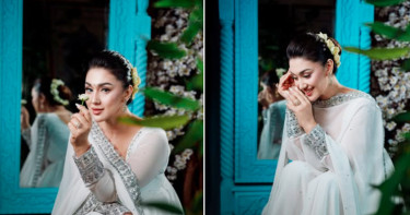 সাদা গোলাপ হাতে অপু বিশ্বাসের রহস্যময় পোস্ট, কিসের ইঙ্গিত?