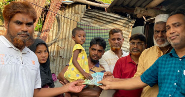 লালপুরে অসুস্থ শিশু সুরাইয়ার পাশে বসুন্ধরা শুভসংঘ