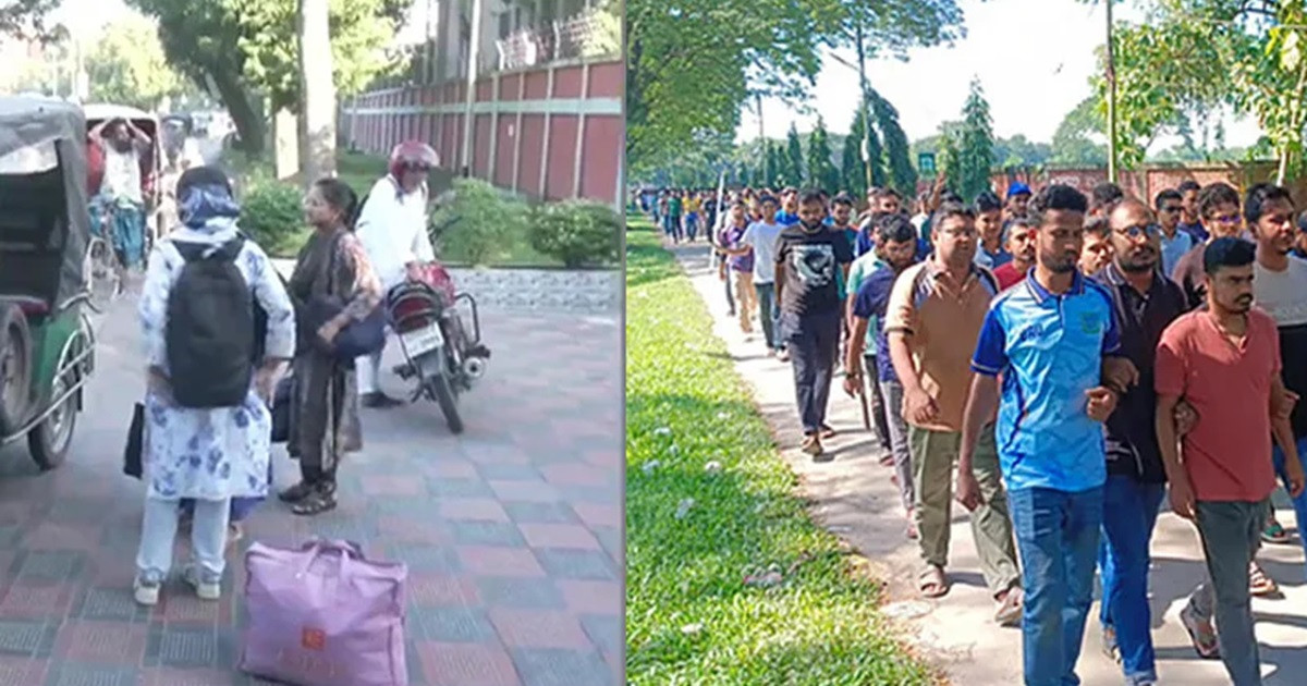 বাকৃবিতে কেউ হল ছাড়লেন, কেউ বিক্ষোভ করছেন