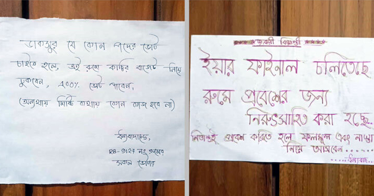 ‘ভোট চাইতে হলে বিরিয়ানি-কাচ্চির বাজেট নিয়ে ঢুকবেন’, শিক্ষার্থীদের অভিনব কৌশল