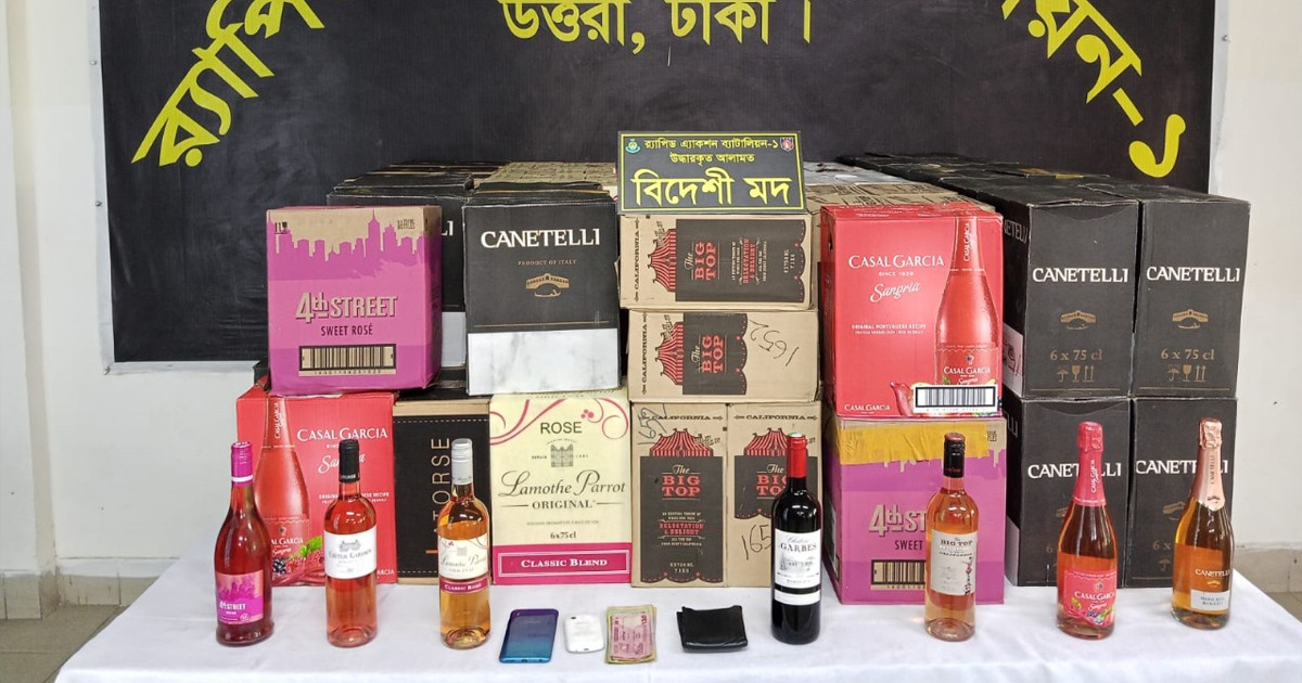 খিলক্ষেতে ৭১৬ বোতল বিদেশি মদসহ পিকআপ জব্দ, গ্রেপ্তার ১