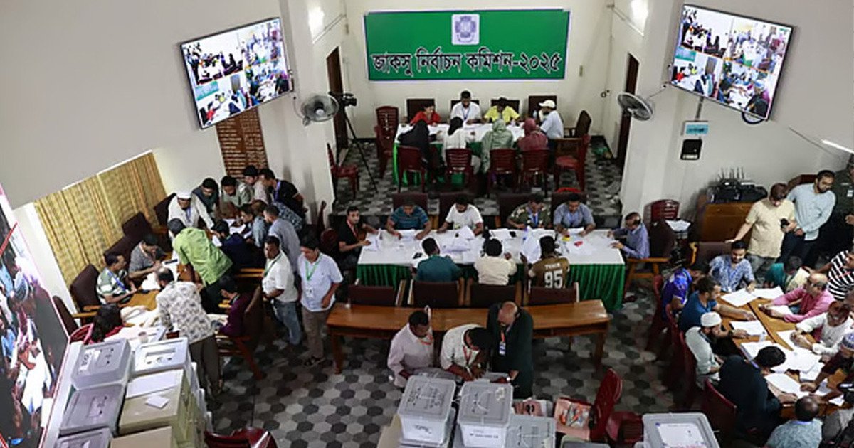 জাকসু নির্বাচনের ফল ঘোষণা চলছে