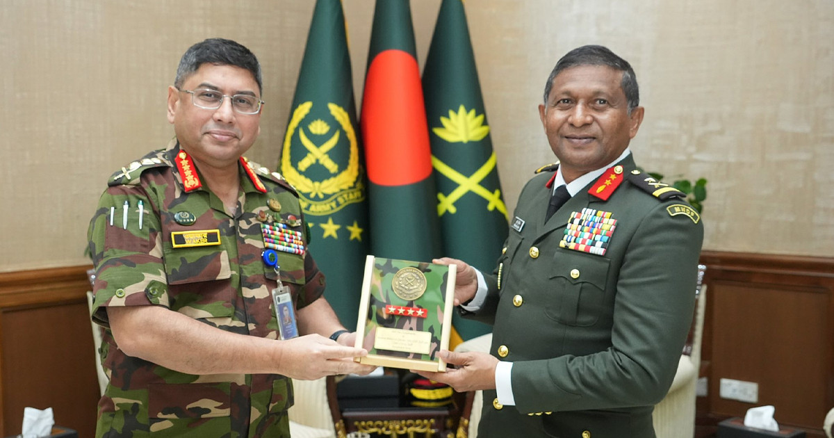 সেনাপ্রধানের সঙ্গে মালদ্বীপের ‌‘চিফ অব ডিফেন্স ফোর্স’-এর সৌজন্য সাক্ষাৎ
